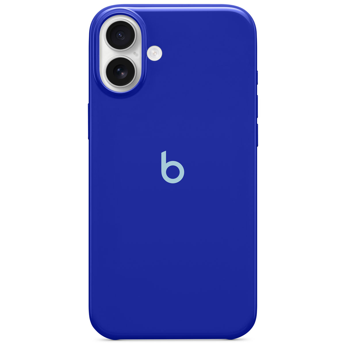 Close-up of Beats iPhone 16 Plus Case with MagSafe in Twilight Blue