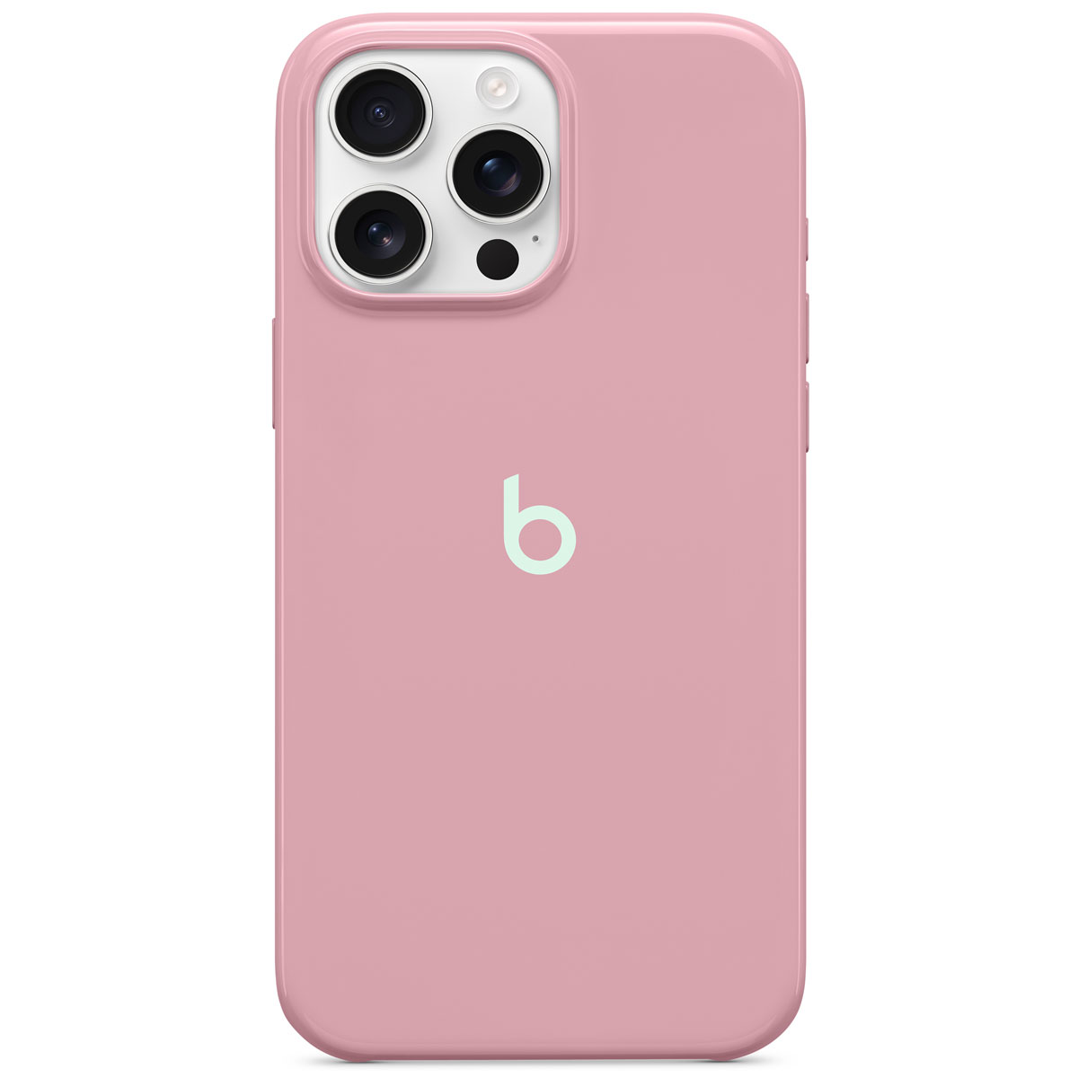 Close-up of Beats iPhone 16 Pro Max Case with MagSafe in Sunrise Pink