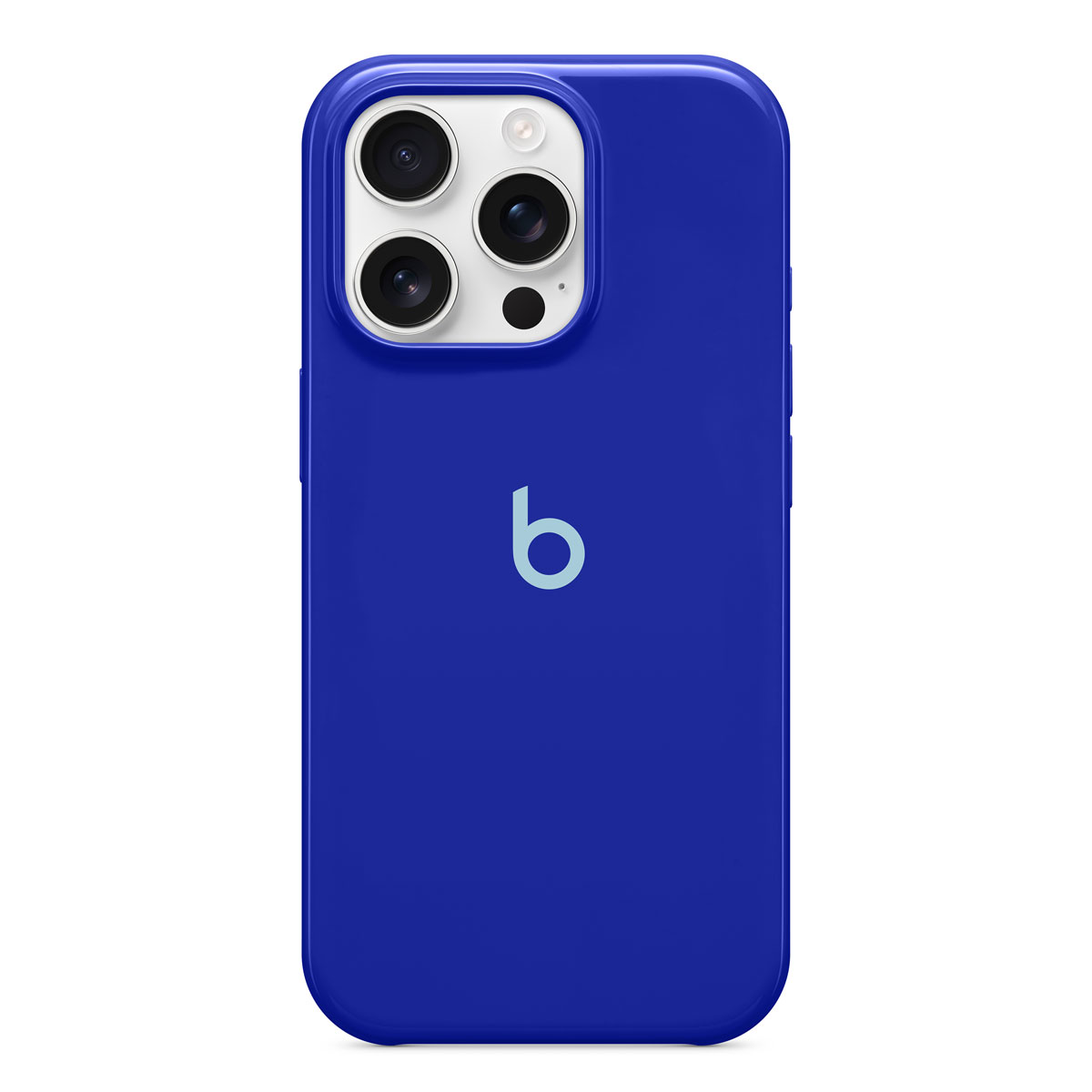Close-up of Beats iPhone 16 Pro Case with MagSafe in Twilight Blue
