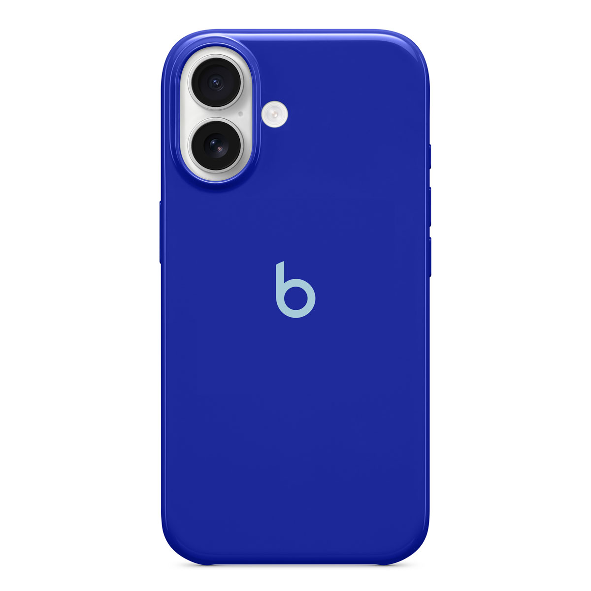 Close-up of Beats iPhone 16 Case with MagSafe in Twilight Blue